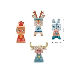 Djeco Knutselpakket Wrijfplaatjes Dieren 3D -Speelwereld Verkoop 2djeco 3D knutselpakket dieren 1