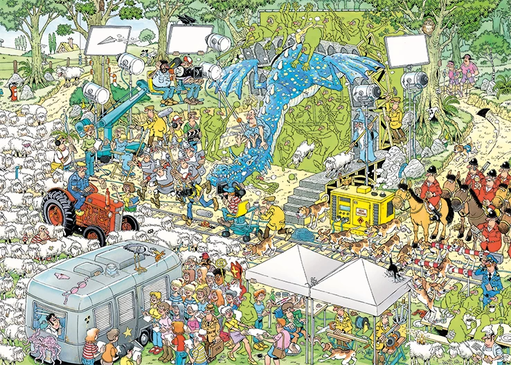 Jumbo 19074 Puzzel Jan-van -Haasteren The TV Studios 4 Jumbo 19074 Puzzel Jan-van -Haasteren The TV Studios - Afbeelding 2