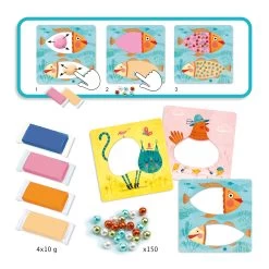 Djeco Kleiset Parelmozaiken Knutselset -Speelwereld Verkoop Djeco kleiset mozaiek 2