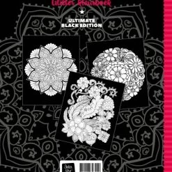 Glitter Kleurboek Night Flowers -Speelwereld Verkoop Glitterkleurboek BLACK NightFlowers backcover speelactief.nl