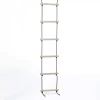 Touwladder 6 Sporten (black-rope) Gevlochten Touw -Speelwereld Verkoop Houten touwsportladder zwart touw