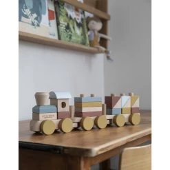 Little Dutch Houten Blokkentrein Pure&Nature 8 Little Dutch Houten Blokkentrein Pure&Nature -Speelwereld Verkoop Little dutch 4702 blokkentrein 1