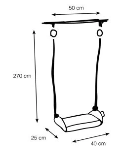 Schommelzitje Marshmallow Lime-Outdoor Small -Speelwereld Verkoop PurpleFrog Marshmallow schommelzit Raven Black afmetingen