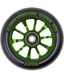 Stuntstep Wiel Aluminium 100mm Slamm Flair 2.0 Met Abec 9 Lagers In Color Zwart -Speelwereld Verkoop SL580 2 Slamm 100mm Flair 2.0 Alloy Core Wheel Green speelactief.nl 1