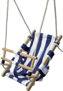 Houten Babyschommel Peuterschommel Blauw-Wit -Speelwereld Verkoop babyschommel new classic toys blauw 1