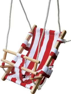 Houten Babyschommel Peuterschommel Rood-Wit -Speelwereld Verkoop babyschommel new classic toys rood 1