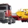 Bruder 3555 Dieplader Scania R-series Met CAT Bulldozer -Speelwereld Verkoop bruder dieplader scania r series met cat bulldozer