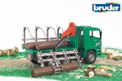 Bruder 2769 Houttransport Vrachtwagen MAN Met Kraan 10 Bruder 2769 Houttransport Vrachtwagen MAN Met Kraan -Speelwereld Verkoop bruder houttransportwagen man met kraan en boomstammen 2