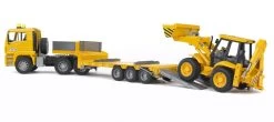 Bruder 2776 MAN TGA Trekker+dieplader En Graaf-laadcombinatie 12 Bruder 2776 MAN TGA Trekker+dieplader En Graaf-laadcombinatie -Speelwereld Verkoop bruder man trekker met flegl dieplader en graaf laadcombinatie 2