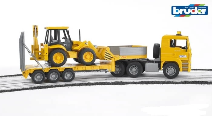 Bruder 2776 MAN TGA Trekker+dieplader En Graaf-laadcombinatie 3 Bruder 2776 MAN TGA Trekker+dieplader En Graaf-laadcombinatie