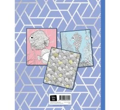 Zilver Kleurplatenboek Kleurboek Coral Reef -Speelwereld Verkoop coral reef zilver kleurboek backcover speelactief