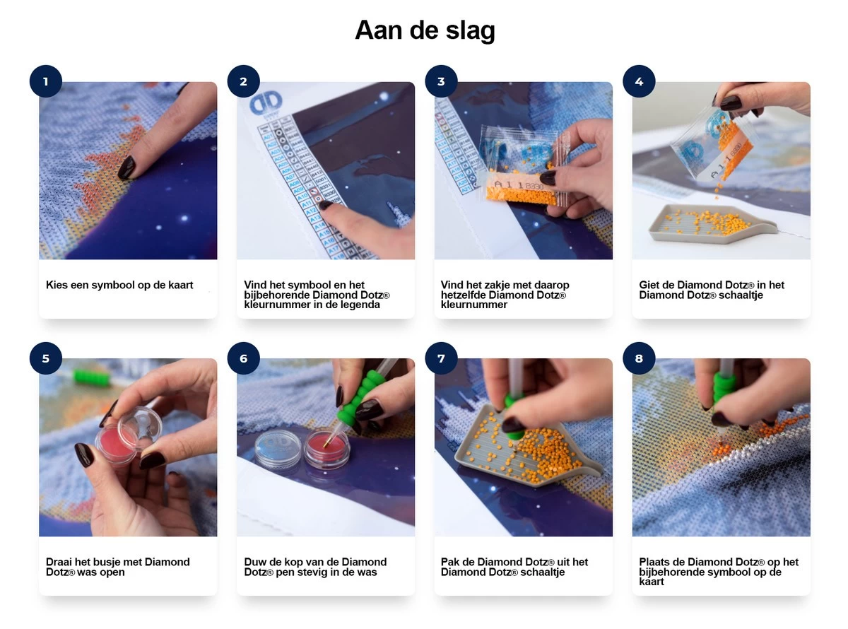 Diamond Dotz Kitten In The Snow 35x27cm. DiamondPainting 5 Diamond Dotz Kitten In The Snow 35x27cm. DiamondPainting - Afbeelding 3