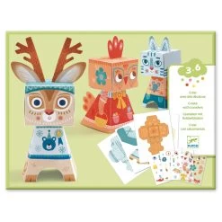 Djeco Knutselpakket Wrijfplaatjes Dieren 3D