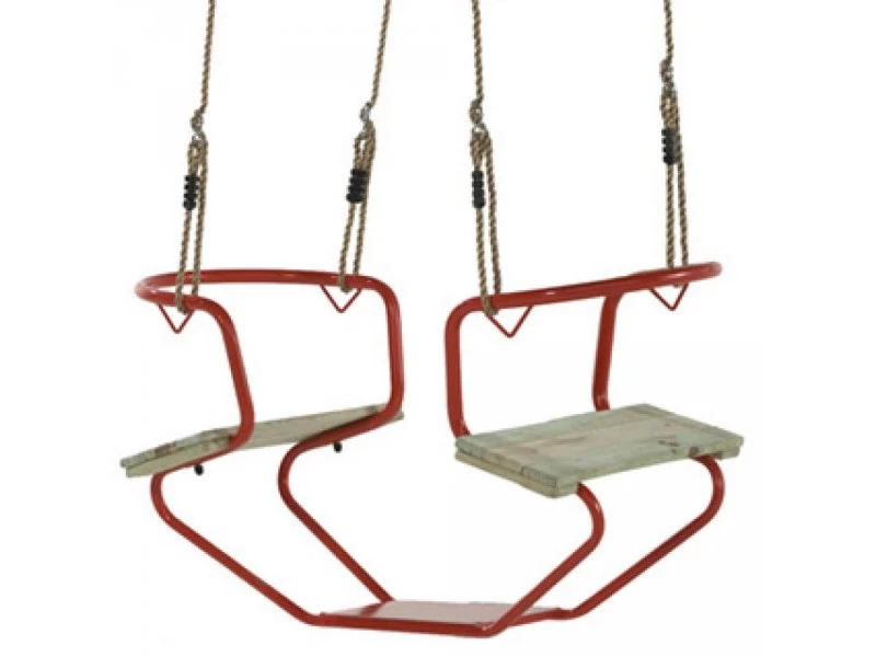 Schommelschuitje Duoschommel Club (PP-touwenset) Rood 3 Schommelschuitje Duoschommel Club (PP-touwenset) Rood