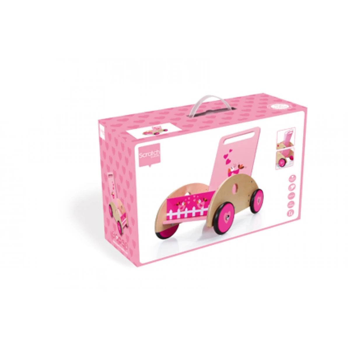 Duwkar – Loopwagen Scratch Love Birds 6 Duwkar – Loopwagen Scratch Love Birds - Afbeelding 4