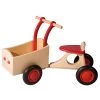 Houten Bakfiets Rood Loopfiets VanDijkToys -Speelwereld Verkoop houten bakfiets rood van dijktoys