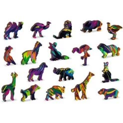 Wooden City Houten Puzzel Rainbow Wild Cat L 300 9 Wooden City Houten Puzzel Rainbow Wild Cat L 300 -Speelwereld Verkoop houten puzzel wooden wild cat L300 1