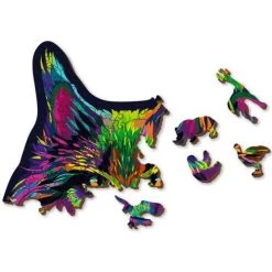 Wooden City Houten Puzzel Rainbow Wild Cat L 300 11 Wooden City Houten Puzzel Rainbow Wild Cat L 300 -Speelwereld Verkoop houten puzzel wooden wild cat L300 4