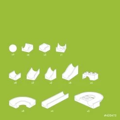 Hubelino Knikkerbaan Baanelementen 55-delig -Speelwereld Verkoop hubelino starterset kogelbaan duplo 55 delig 1