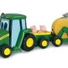 Johnny Tractor Met Vee-aanhanger En Hooibalenwagen