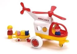 VikingToys Jumbo Ambulance Helikopter +brancard En 2-poppetjes -Speelwereld Verkoop jumbo ambulance helikopter vikingtoys 1 1