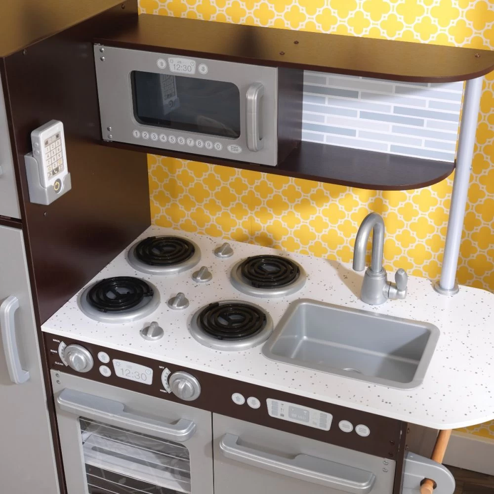 Kidkraft Uptown Espresso Speel-Keuken Kinderkeuken 6 Kidkraft Uptown Espresso Speel-Keuken Kinderkeuken - Afbeelding 4