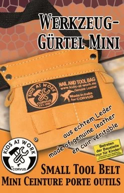 Leren Gereedschapsgordel Kids-at-Work Spijkerzak Mini -Speelwereld Verkoop kids at work leren spijkerzak mini gereedschapsgordel voor kinderen. 3