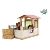 Kidsglobe Paardenbox Paardenstal 1 Box Rose/Wit -Speelwereld Verkoop kids globe 610206 paardenbox roze paardenstal 8713219361238