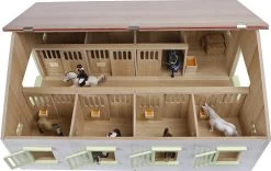 KidsGlobe Paardenstal Met 7 Boxen Pink-White -Speelwereld Verkoop kidsglobe paardenstal 7 paardenboxen wit roze 610189