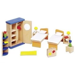 Meubelset Kinderkamer III -Speelwereld Verkoop kinderkamer poppenhuis goki 51745 1