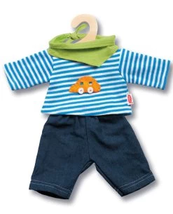 Kledingset Spijkerbroek Met Gestreept Shirt Mt. 28 – 35 Cm. -Speelwereld Verkoop kledingset jongenspop heless 1315 2315 1