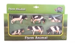 Kidsglobe Zwartbont Koeien Set Van 6 Stuks