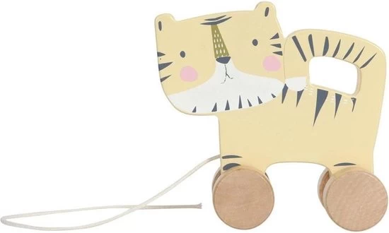 Little Dutch LD4451 Houten Trekdier Tijger 3 Little Dutch LD4451 Houten Trekdier Tijger