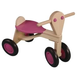 Van Dijk Toys Loopfiets Roze Berkenhout