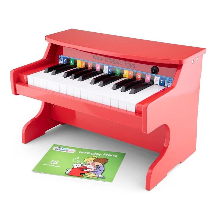 New Classic Toys® Piano Rood Electronisch 25-toetsen Kinderpiano 4 New Classic Toys® Piano Rood Electronisch 25-toetsen Kinderpiano - Afbeelding 2