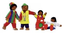 Afrikaanse Familie -Speelwereld Verkoop poppenhuispopjes afrikaanse familie goki 51817 1
