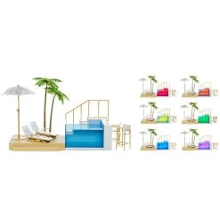Rainbow High Poppen Color Change Pool And Beach Club Set -Speelwereld Verkoop rainbow high color change pool and beach club set 2