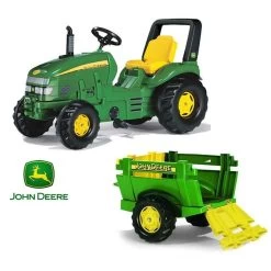 RollyX-Trac JD Traptractor Met Trailer -Speelwereld Verkoop rollytoys 035762 x trac john deere farmtrailer 3