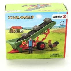 Schleich 42377 Hooitransportband Met Boer FarmWorld -Speelwereld Verkoop schleich 42337 hooi transportband met boer 3