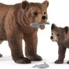 Schleich 42473 Vrouwelijke Grizzlybeer Met Jong WildLife -Speelwereld Verkoop schleich 42473 grizzlybeer met grizzlybeertje