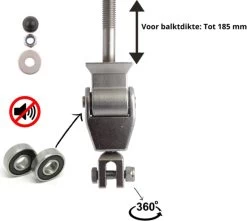 Schommelhaak Dwars-door RVS 316 Openbaar Gebruik -Speelwereld Verkoop schommelhaakrvs openbaar gebruikM10x190mm