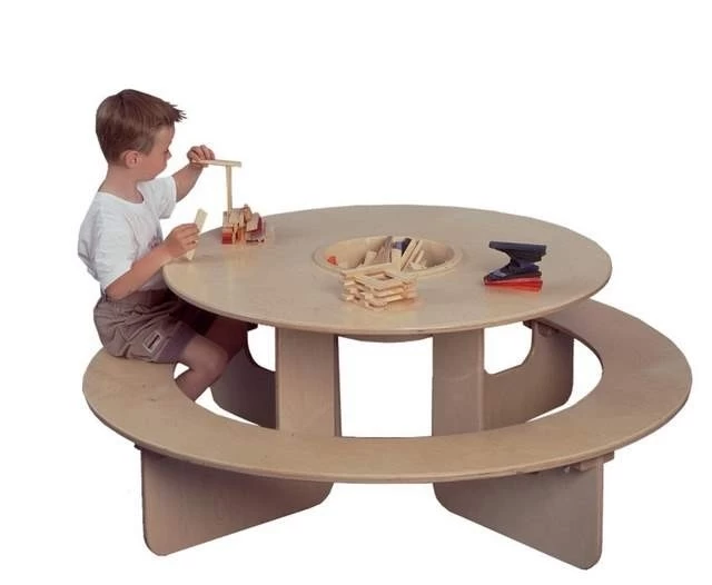 Ronde Speeltafel Met Opbergbak 4 Ronde Speeltafel Met Opbergbak - Afbeelding 2