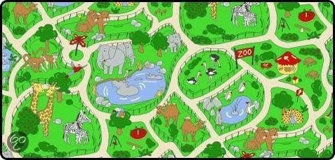 Speelkleed Dierentuin Speeltapijt 95×200 Cm Speelmat 3 Speelkleed Dierentuin Speeltapijt 95×200 Cm Speelmat