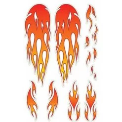 Wishbonebike Stickerset Flames -Speelwereld Verkoop wisbonebike stickers vlammen 1